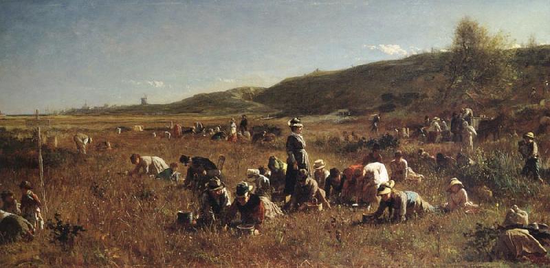 Eastman Johnson THe Cranberry Harvest,Island of Nantucket